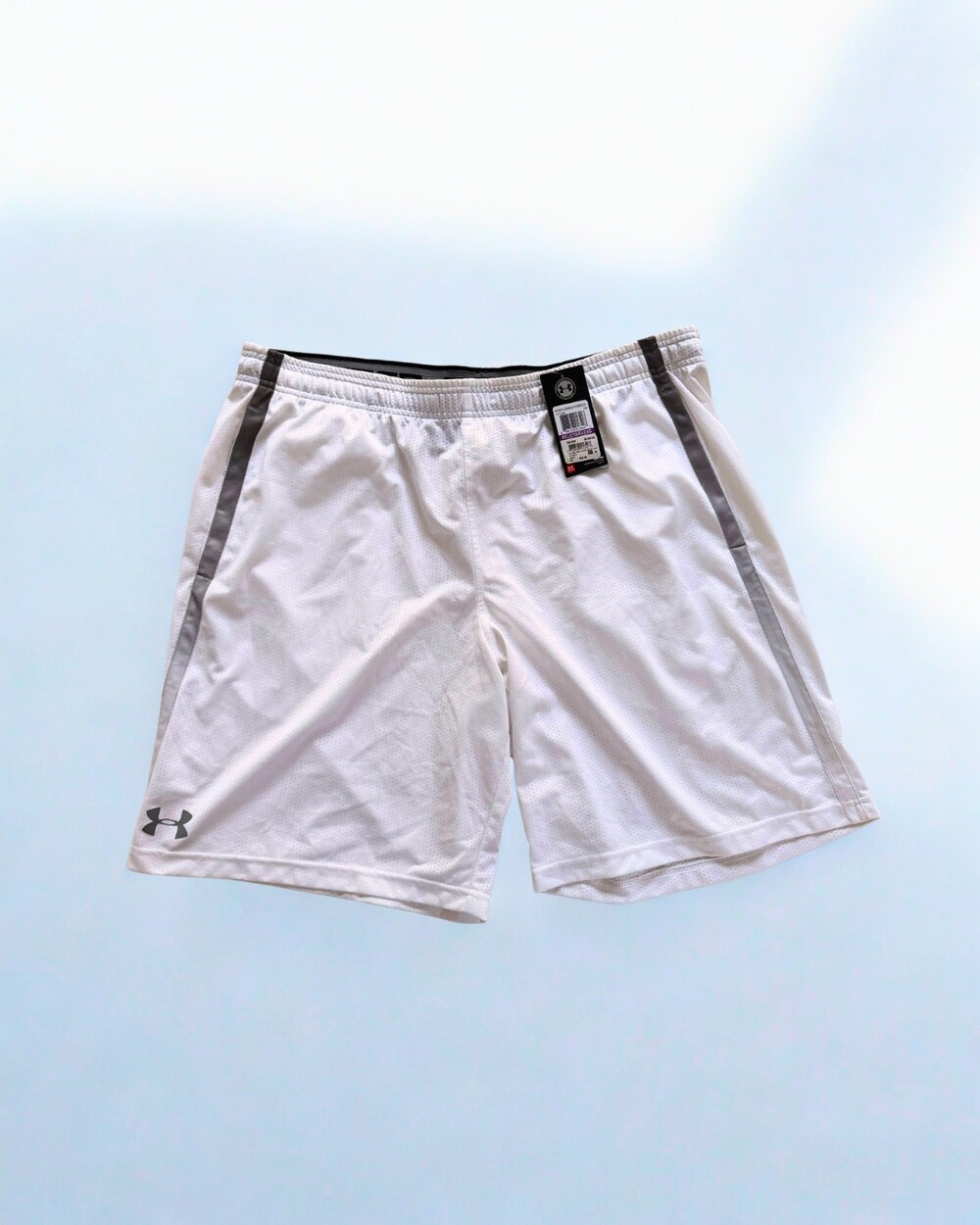 Under Armour UA Tech Mesh Shorts White Gray Men's XXL 2XL NWT